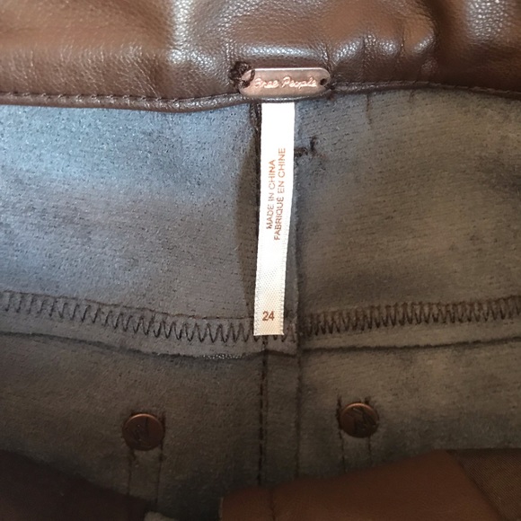Free People | Brown Leather Pants - Picture 8 of 8